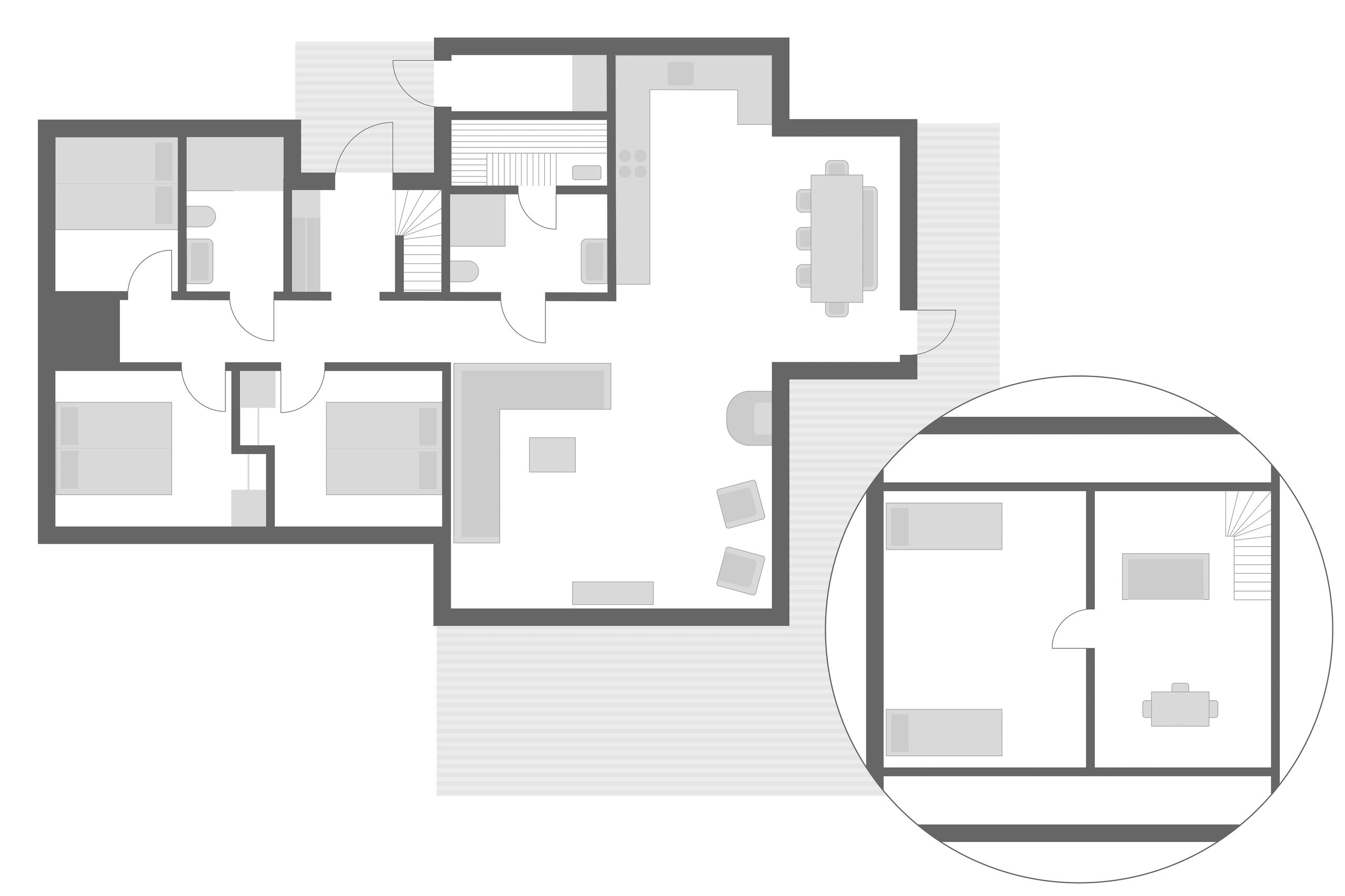 Grundriss Gålå Cabin – 4 Schlafzimmer, 2 Bäder, Sauna